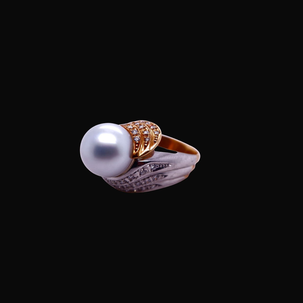 South Sea Pearl and Diamond Ring