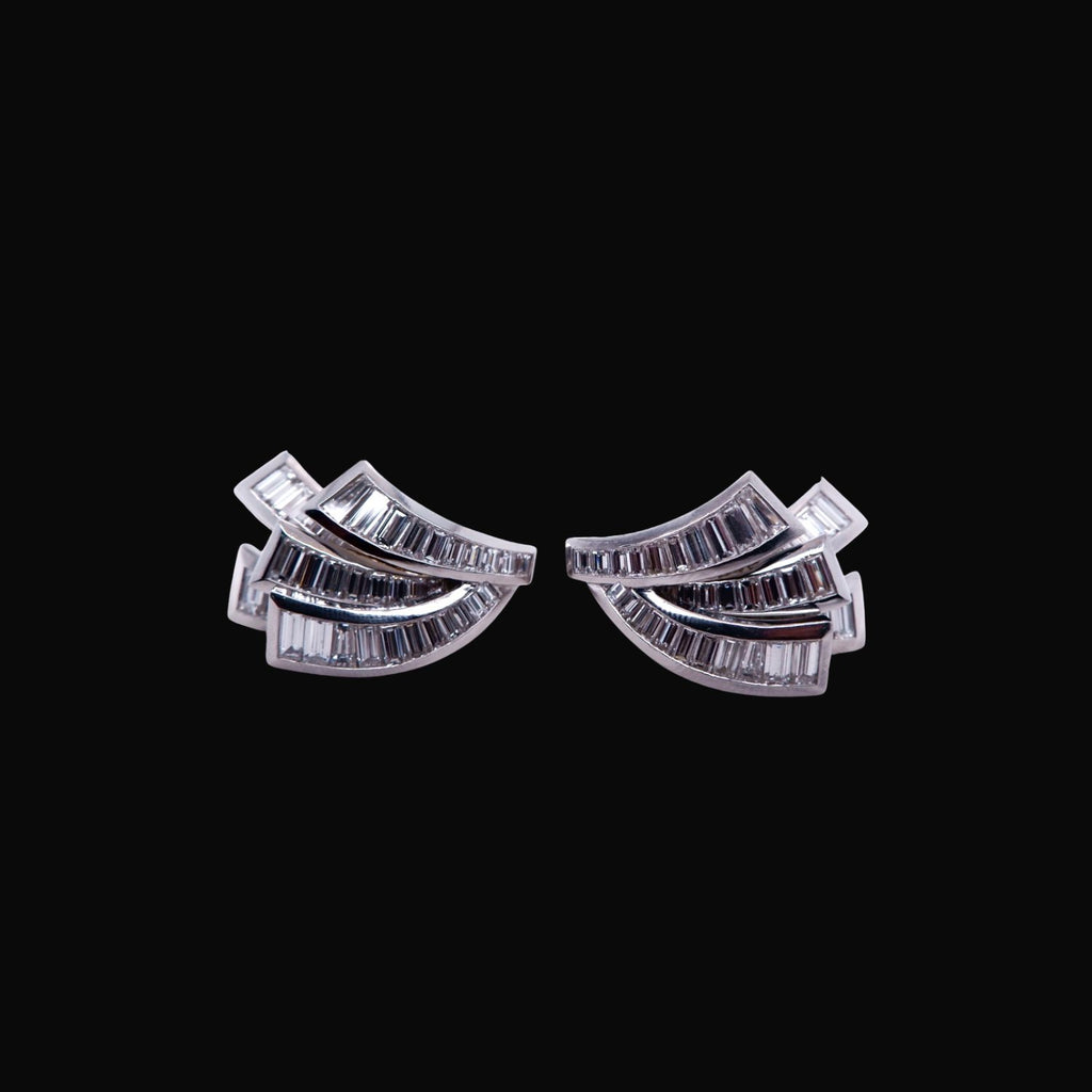 Baguette Diamond 'Angel Wing' Studs
