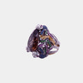 Multi Gem Smokey Quartz and 18ct White Gold Ring