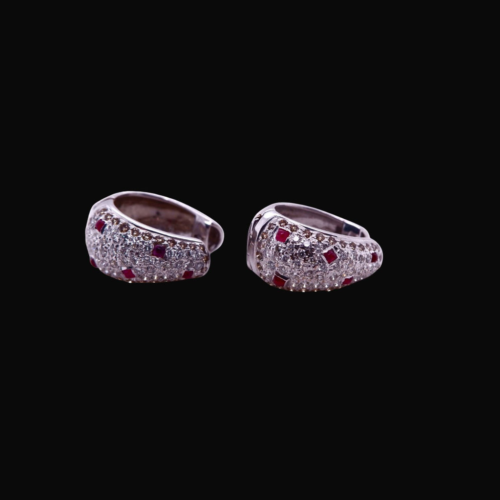 Diamond and Ruby Earrings