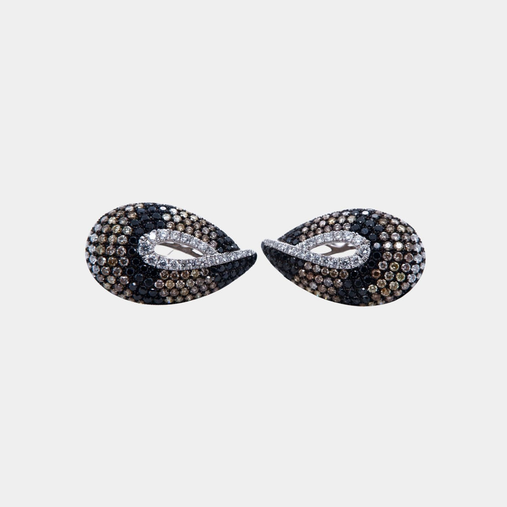 Multi Coloured Diamond Earrings.