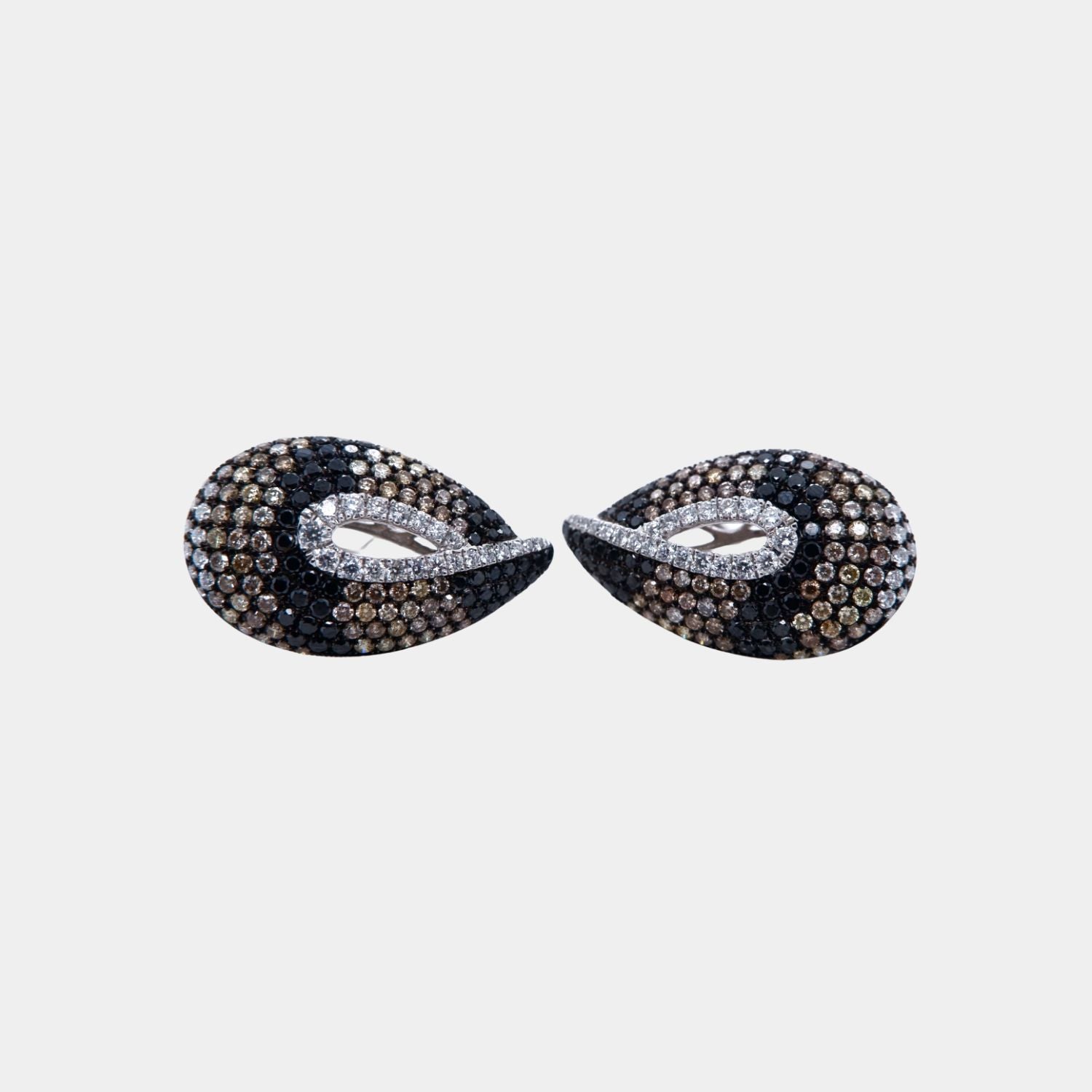 Multi Coloured Diamond Earrings.