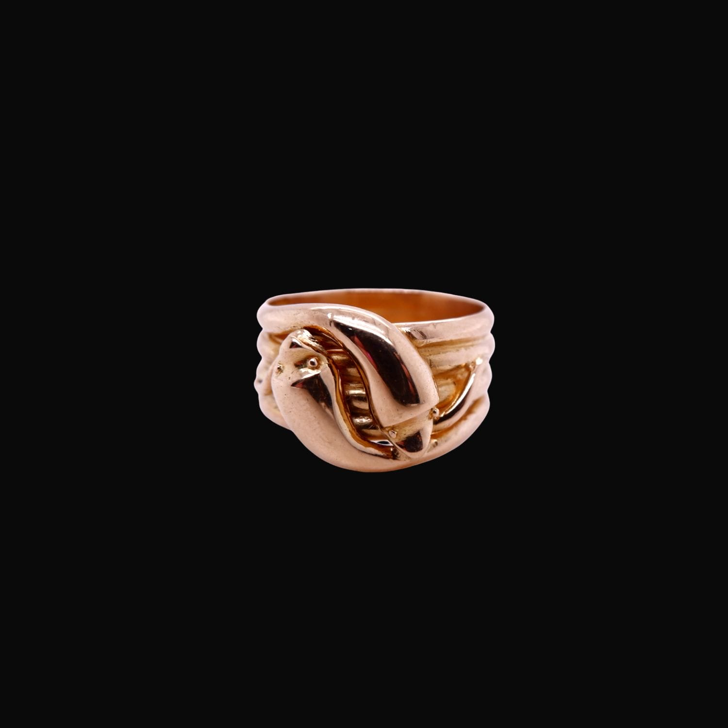 Antique 18ct Gold Double Snake Ring