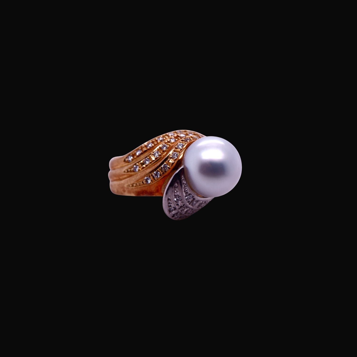 South Sea Pearl and Diamond Ring