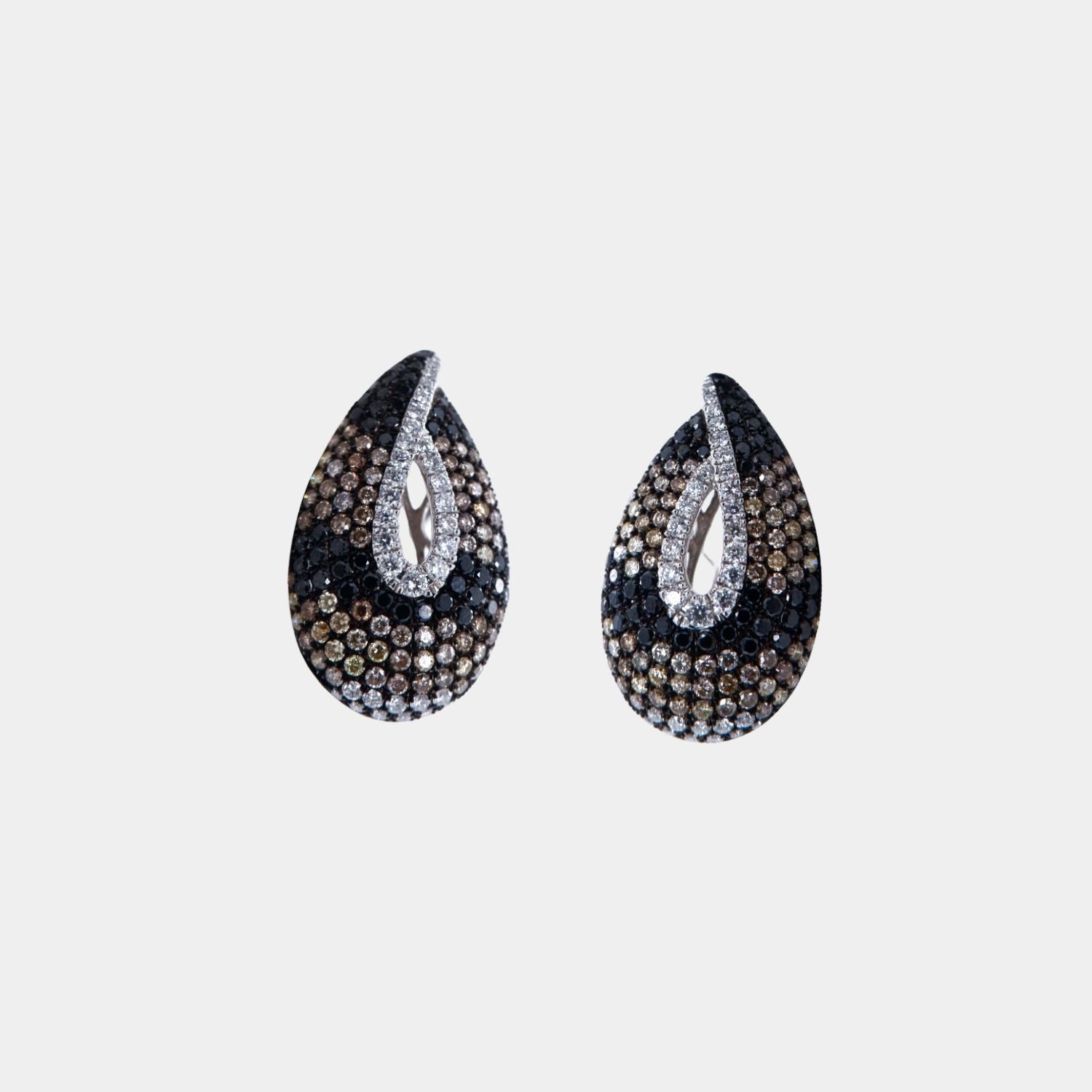 Multi Coloured Diamond Earrings.