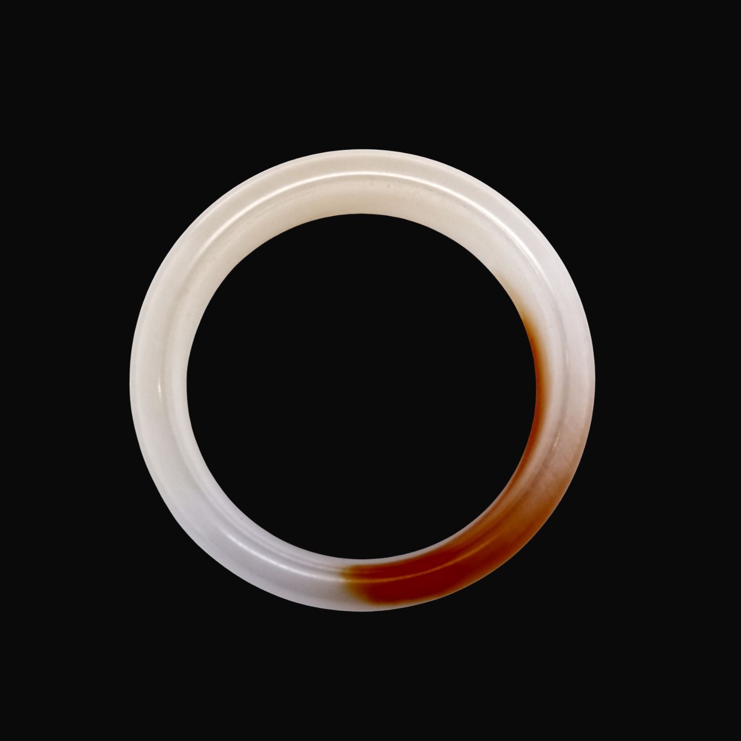 Burnt Orange Opaque Jade Bangle