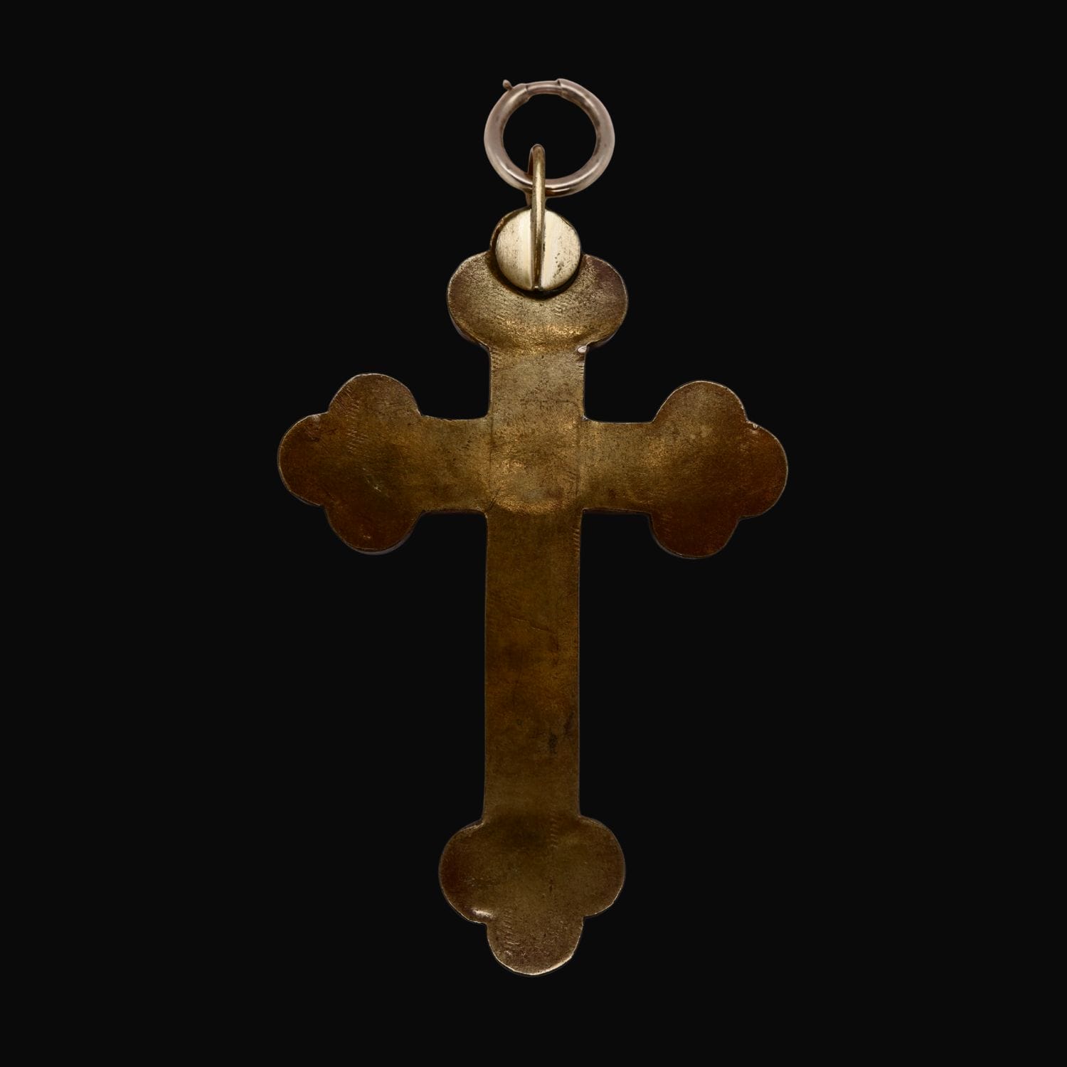 Italian Micro Mosaic Cross Pendant from the Grand Tour Period (17th-19th Century)