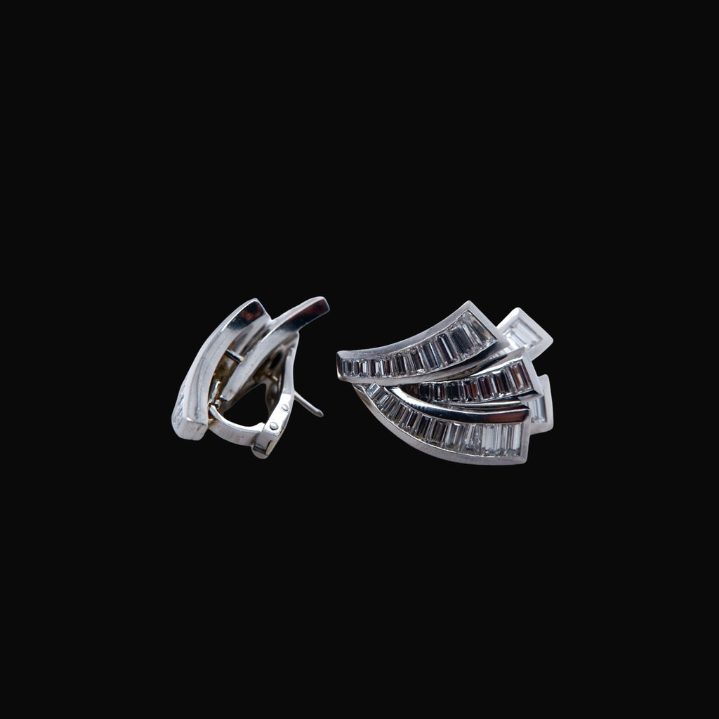 Baguette Diamond 'Angel Wing' Studs