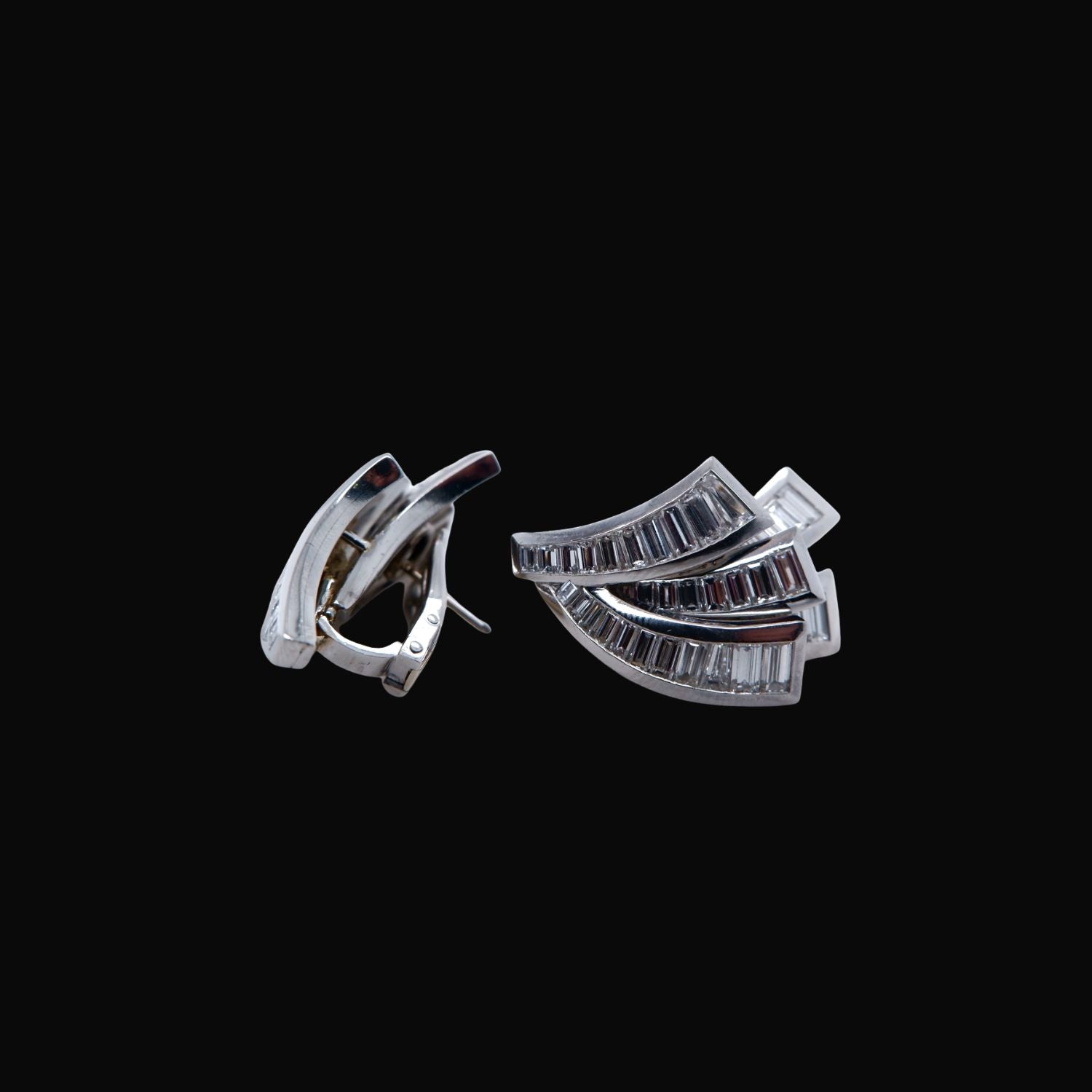 Baguette Diamond 'Angel Wing' Studs