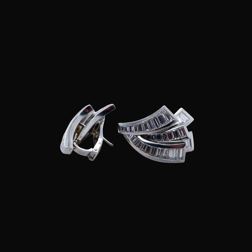 Baguette Diamond 'Angel Wing' Studs