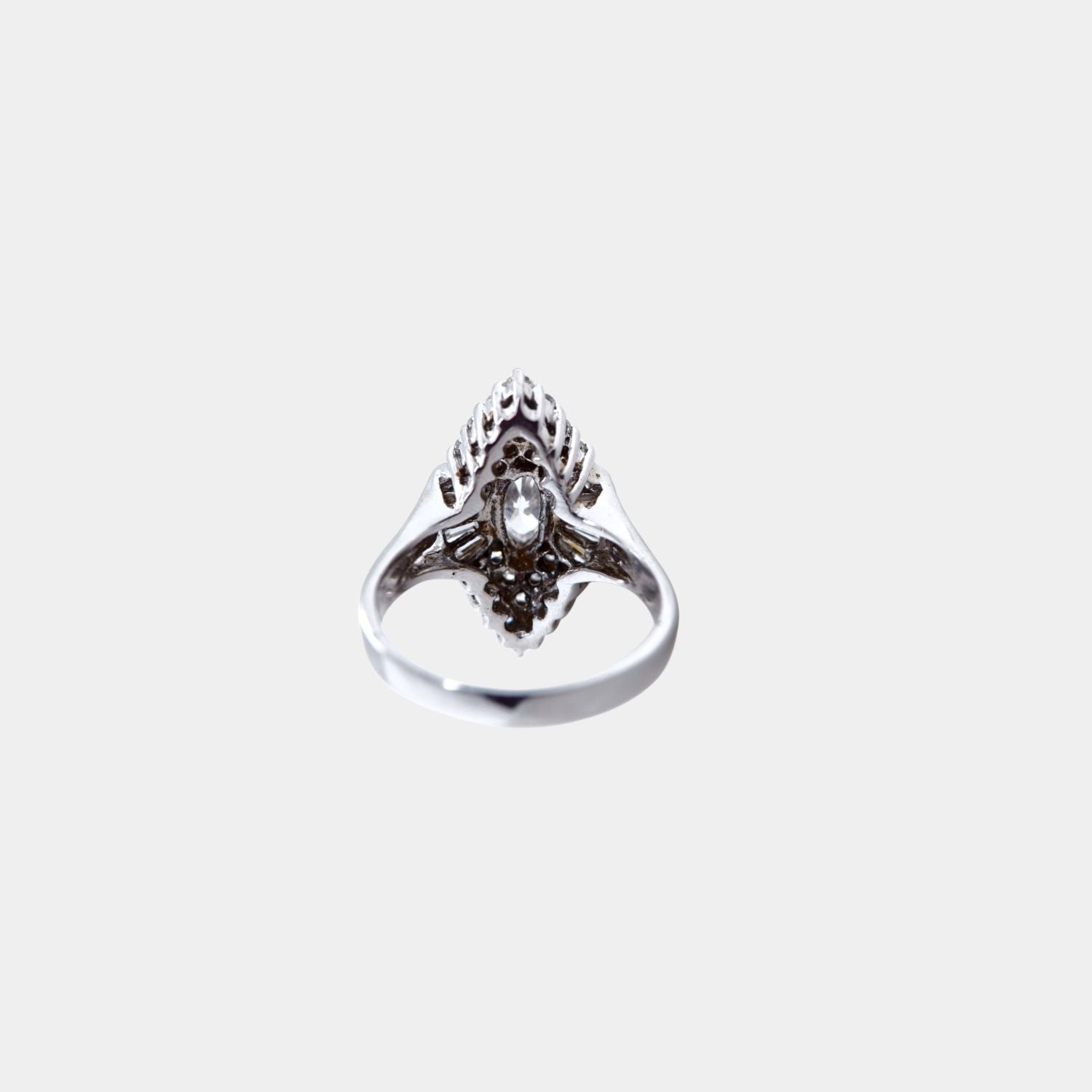 Marquise Cut Diamond and 18ct White Gold Cocktail Ring