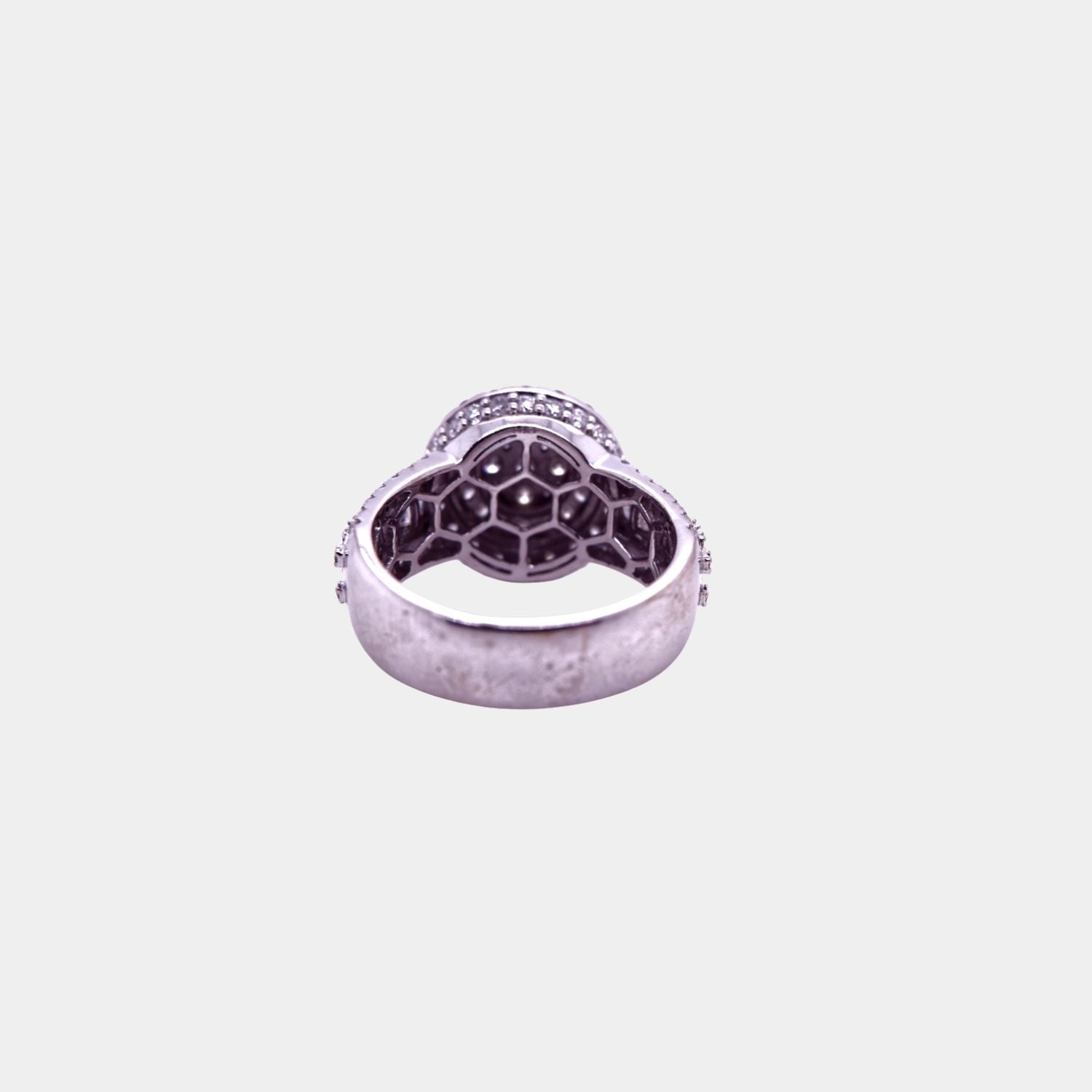 Diamond Multi Cut Cluster Ring in 18ct White Gold