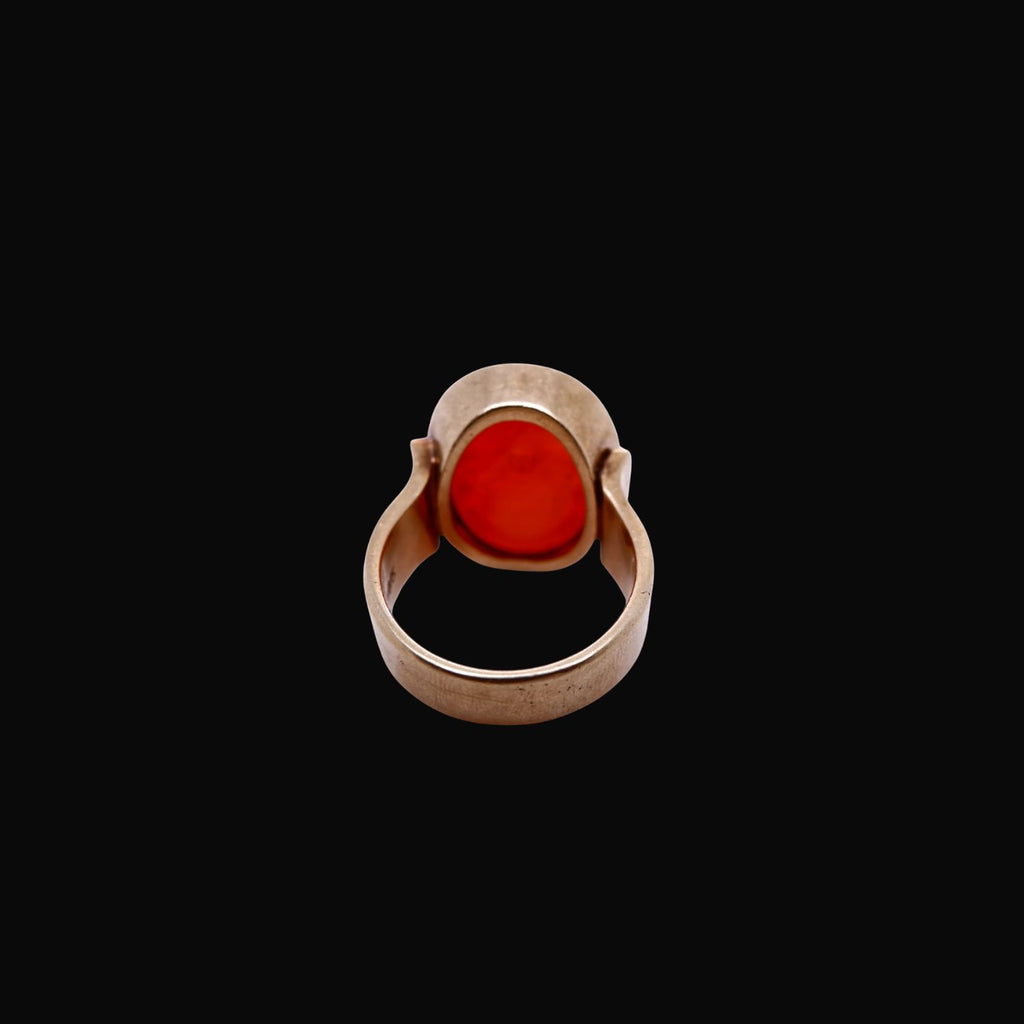 Antique Victorian Carnelian Coat of Arms Signet Ring