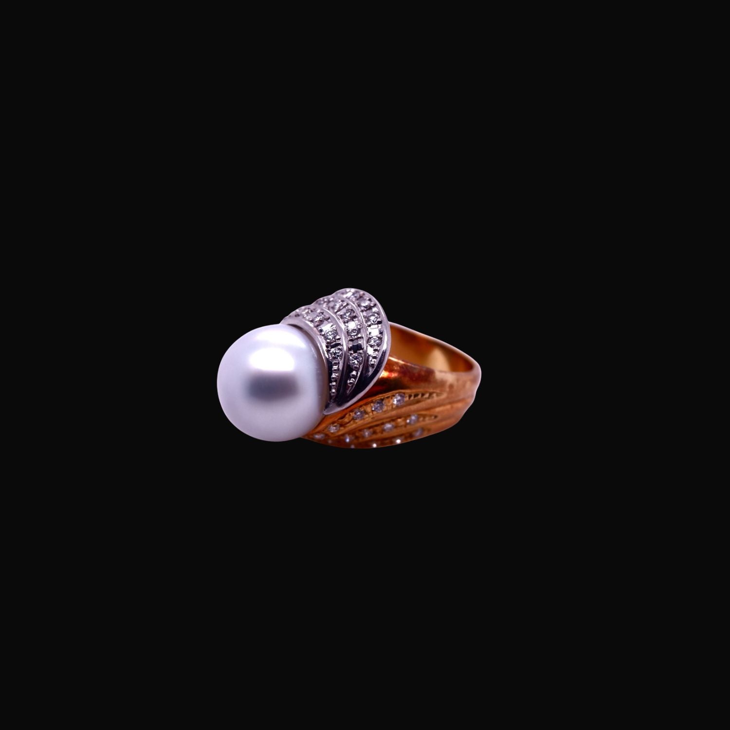 South Sea Pearl and Diamond Ring