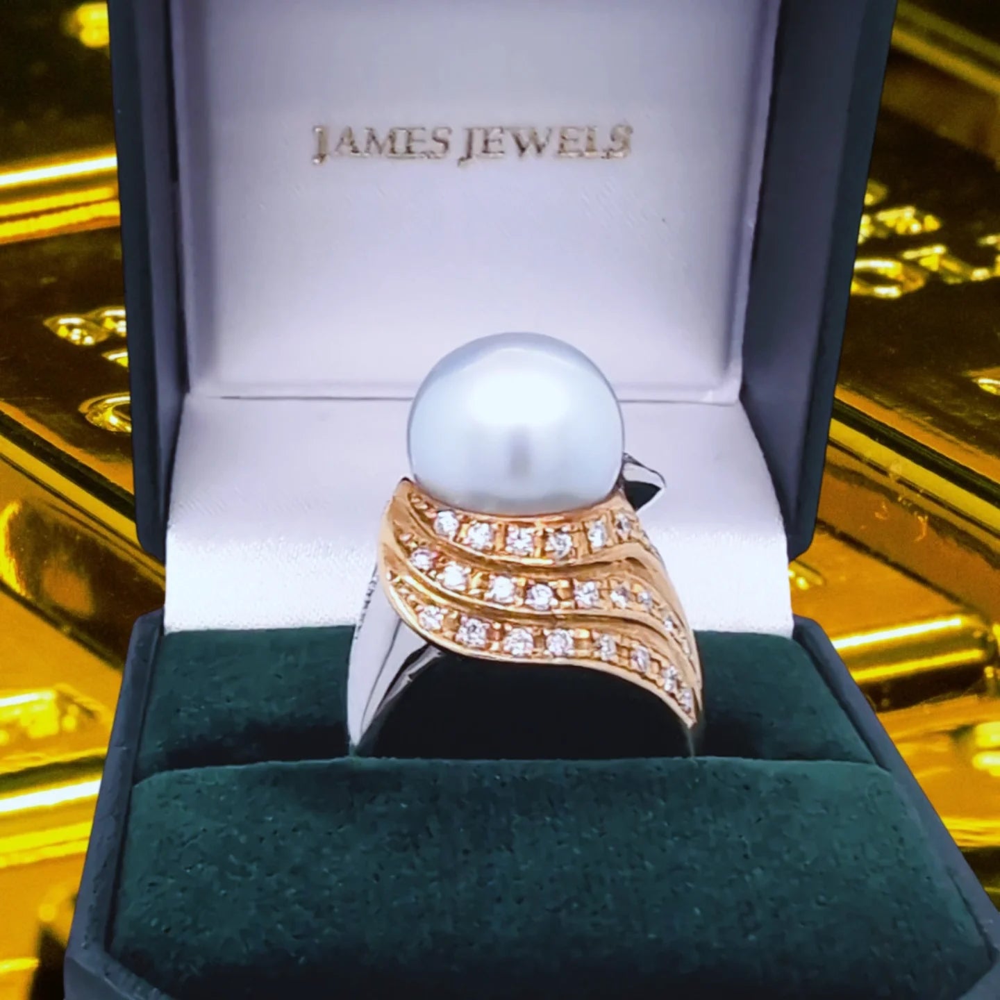 South Sea Pearl and Diamond Ring