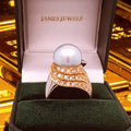 South Sea Pearl and Diamond Ring