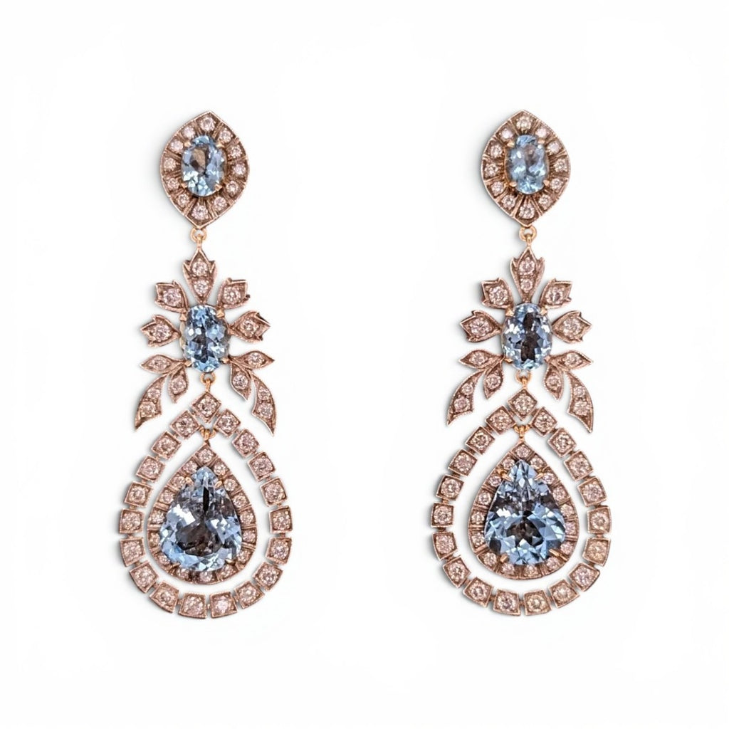 Antique Belle Epoque Chandelier Earrings