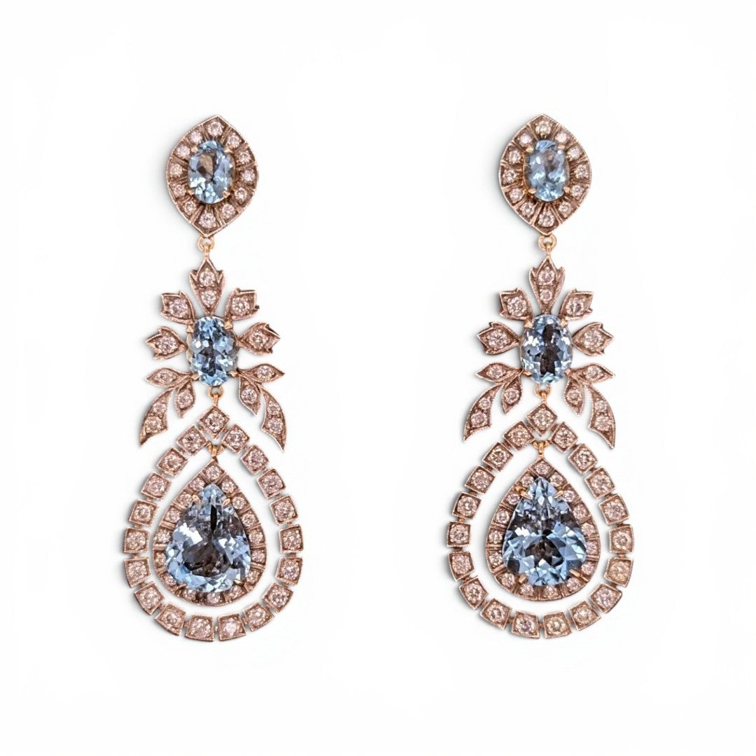 Antique Belle Epoque Chandelier Earrings