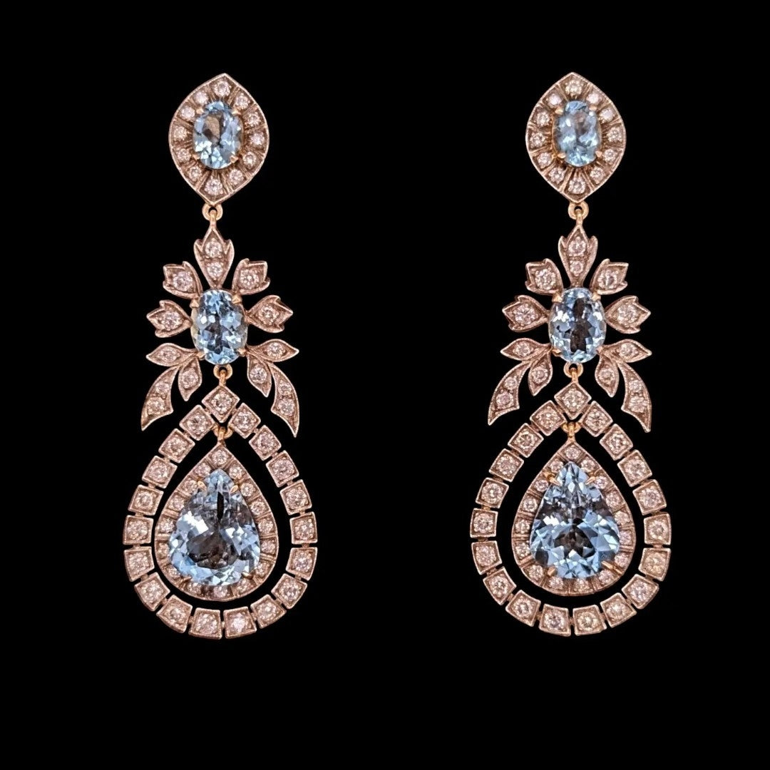 Antique Belle Epoque Chandelier Earrings