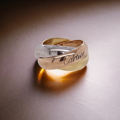 Vintage Classic Cartier 18ct Trinity Ring.