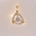 Vintage Trillion Cut & Carre Cut Diamond Pendant