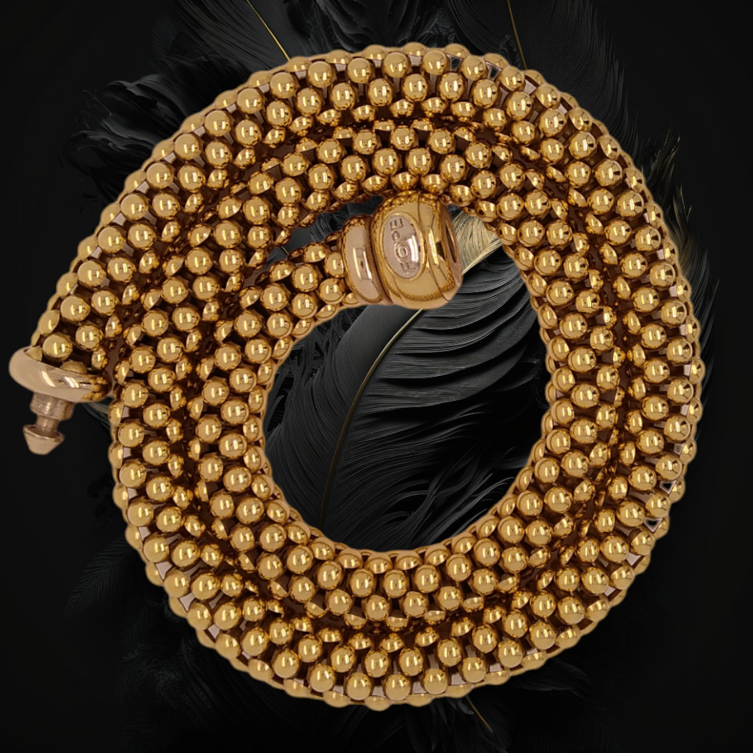 Italian, FOPE 18ct Tubular Gold Necklace from the 'Priofili Collection'
