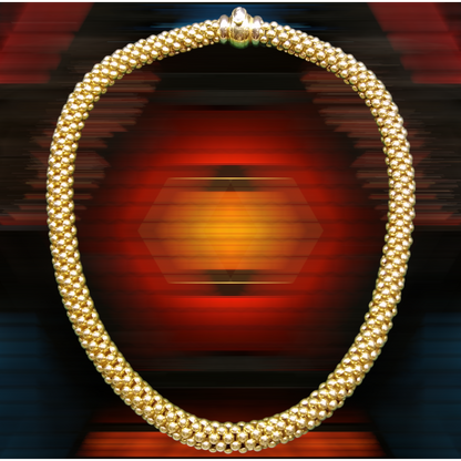 Italian, FOPE 18ct Tubular Gold Necklace from the 'Priofili Collection'