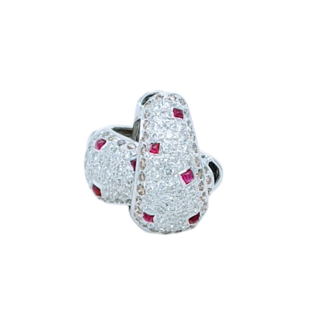 Diamond and Ruby Earrings