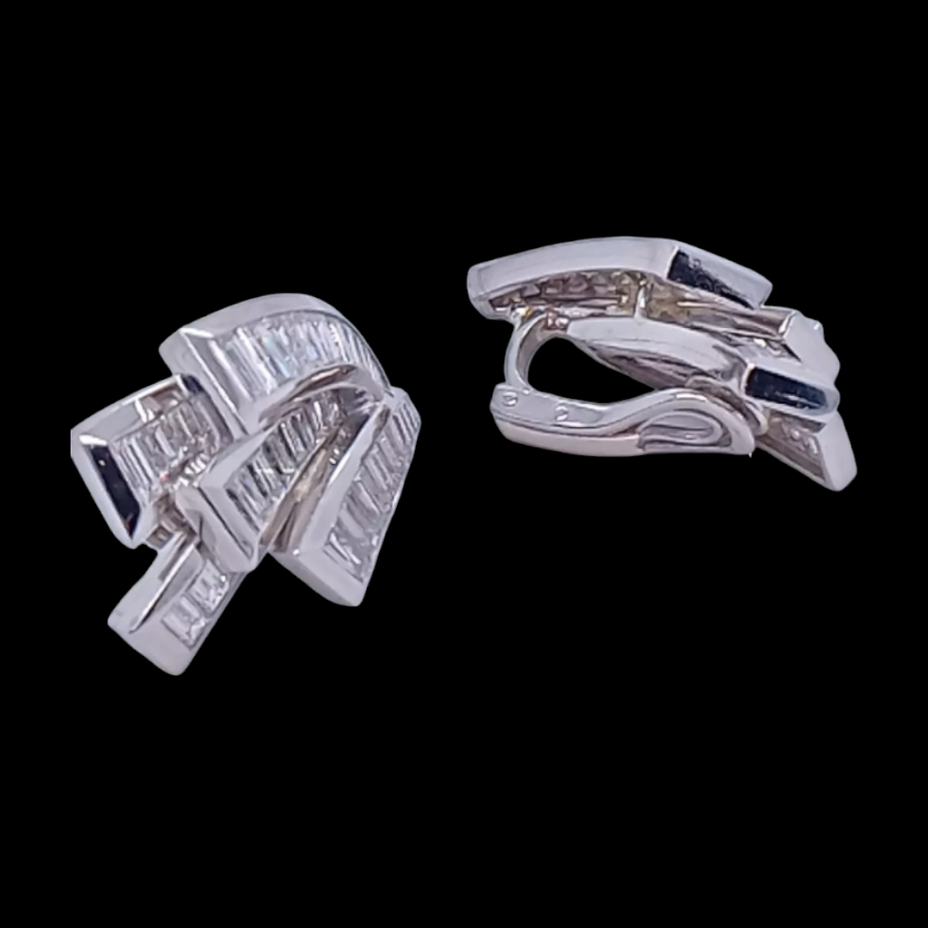 Baguette Diamond 'Angel Wing' Studs