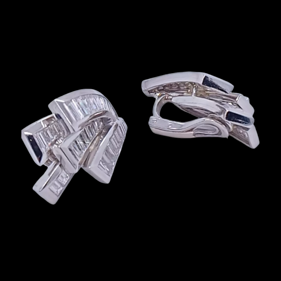 Baguette Diamond 'Angel Wing' Studs