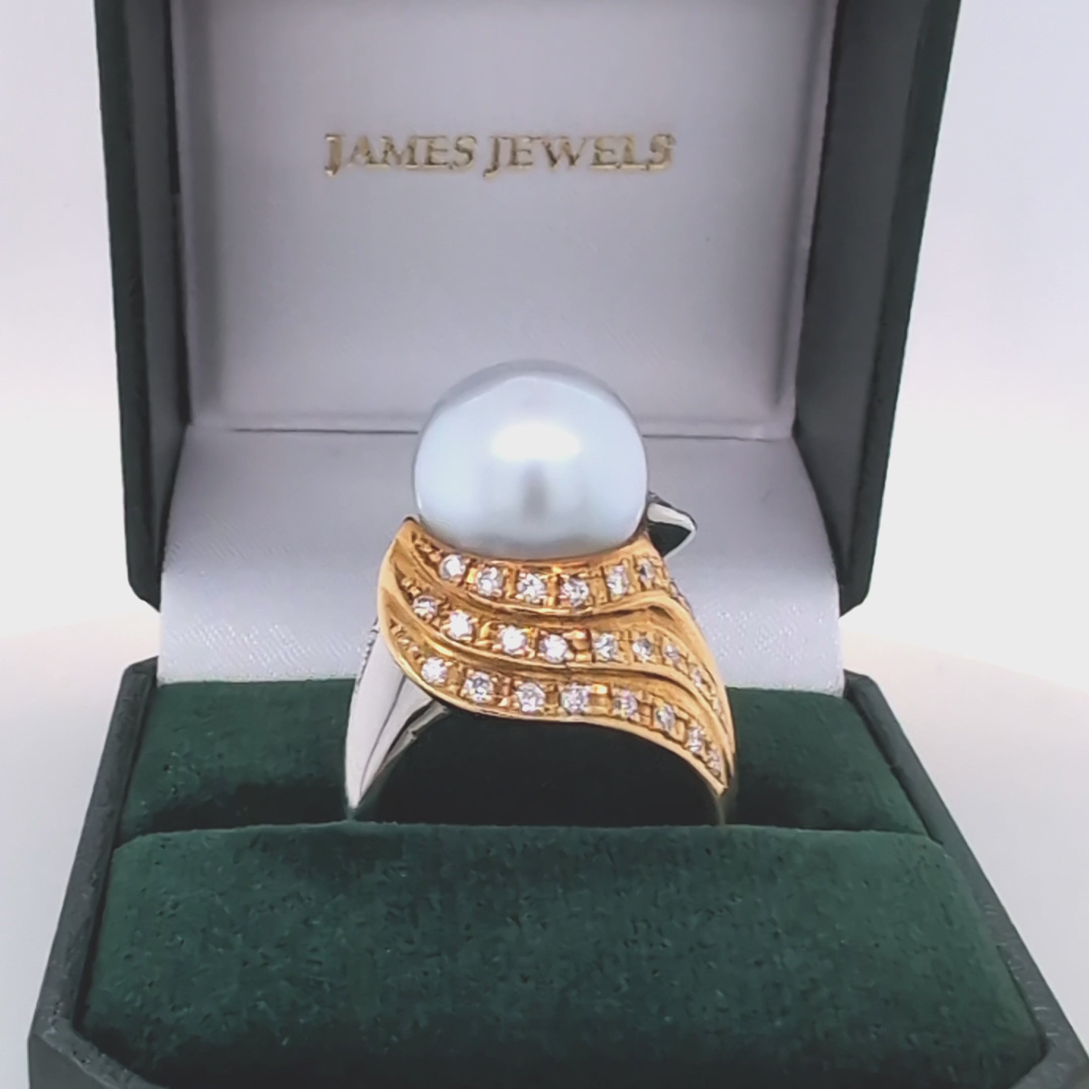 South Sea Pearl and Diamond Ring